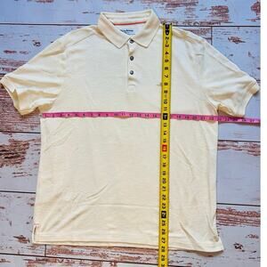 Tommy Bahama Island Zone Polo Shirt L Cream Continental